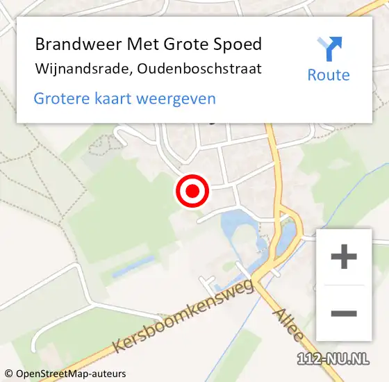 Locatie op kaart van de 112 melding: Brandweer Met Grote Spoed Naar Wijnandsrade, Oudenboschstraat op 11 december 2024 14:20