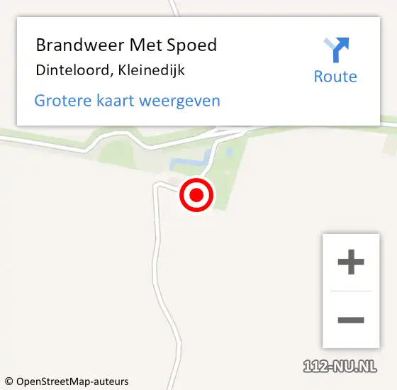 Locatie op kaart van de 112 melding: Brandweer Met Spoed Naar Dinteloord, Kleinedijk op 11 december 2024 15:37