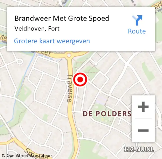 Locatie op kaart van de 112 melding: Brandweer Met Grote Spoed Naar Veldhoven, Fort op 12 december 2024 00:31