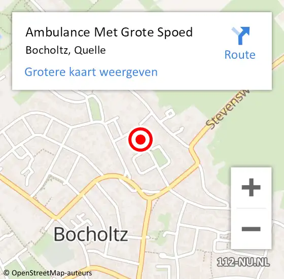 Locatie op kaart van de 112 melding: Ambulance Met Grote Spoed Naar Bocholtz, Quelle op 30 oktober 2014 07:59