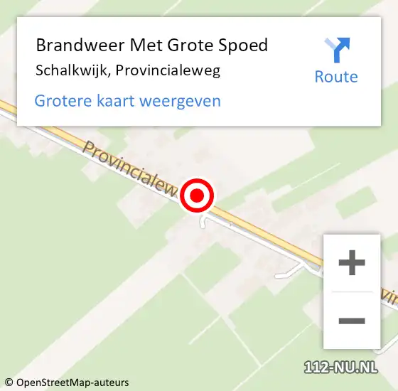 Locatie op kaart van de 112 melding: Brandweer Met Grote Spoed Naar Schalkwijk, Provincialeweg op 12 december 2024 11:00