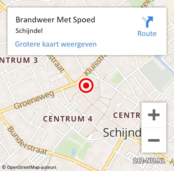 Locatie op kaart van de 112 melding: Brandweer Met Spoed Naar Schijndel op 12 december 2024 13:53