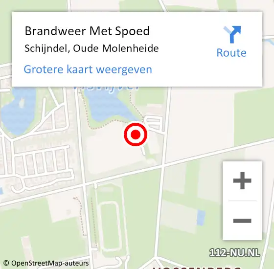 Locatie op kaart van de 112 melding: Brandweer Met Spoed Naar Schijndel, Oude Molenheide op 12 december 2024 13:53