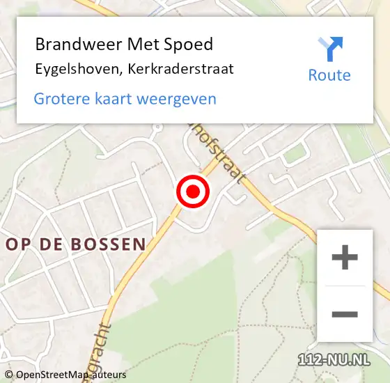 Locatie op kaart van de 112 melding: Brandweer Met Spoed Naar Eygelshoven, Kerkraderstraat op 12 december 2024 15:23