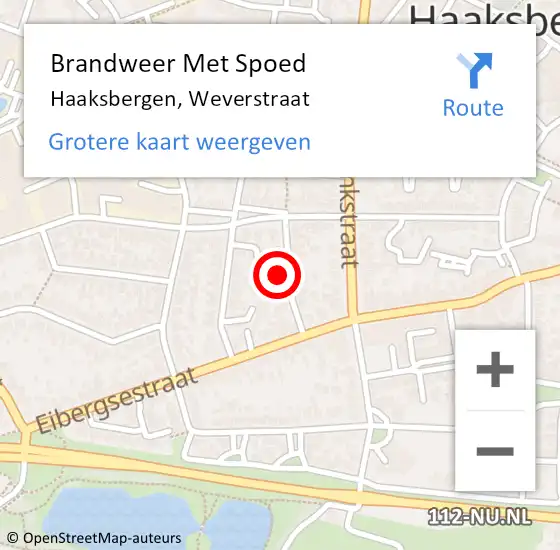 Locatie op kaart van de 112 melding: Brandweer Met Spoed Naar Haaksbergen, Weverstraat op 12 december 2024 15:25