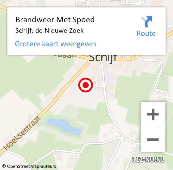 Locatie op kaart van de 112 melding: Brandweer Met Spoed Naar Schijf, de Nieuwe Zoek op 12 december 2024 15:59