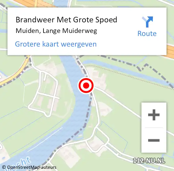 Locatie op kaart van de 112 melding: Brandweer Met Grote Spoed Naar Muiden, Lange Muiderweg op 12 december 2024 16:44