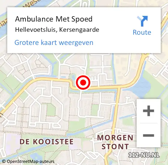 Locatie op kaart van de 112 melding: Ambulance Met Spoed Naar Hellevoetsluis, Kersengaarde op 12 december 2024 20:22