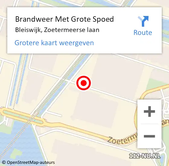 Locatie op kaart van de 112 melding: Brandweer Met Grote Spoed Naar Bleiswijk, Zoetermeerse laan op 12 december 2024 21:46