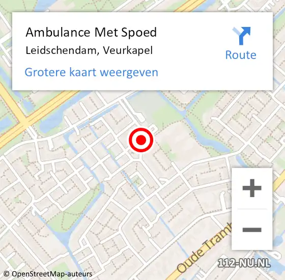 Locatie op kaart van de 112 melding: Ambulance Met Spoed Naar Leidschendam, Veurkapel op 13 december 2024 06:11