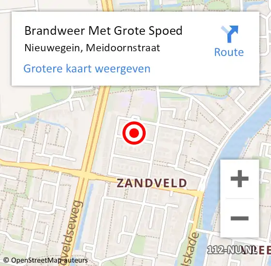 Locatie op kaart van de 112 melding: Brandweer Met Grote Spoed Naar Nieuwegein, Meidoornstraat op 13 december 2024 08:25