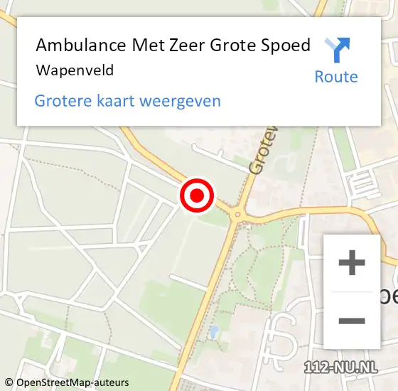 Locatie op kaart van de 112 melding: Ambulance Met Zeer Grote Spoed Naar Wapenveld op 13 december 2024 10:04