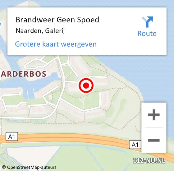 Locatie op kaart van de 112 melding: Brandweer Geen Spoed Naar Naarden, Galerij op 13 december 2024 13:32