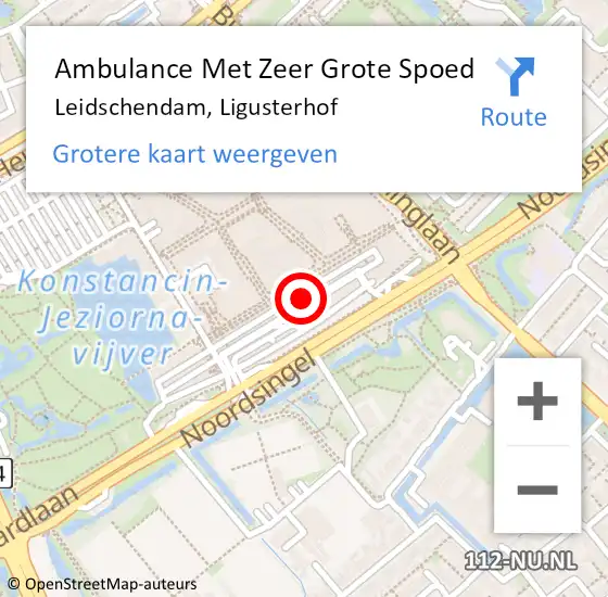 Locatie op kaart van de 112 melding: Ambulance Met Zeer Grote Spoed Naar Leidschendam, Ligusterhof op 13 december 2024 14:32