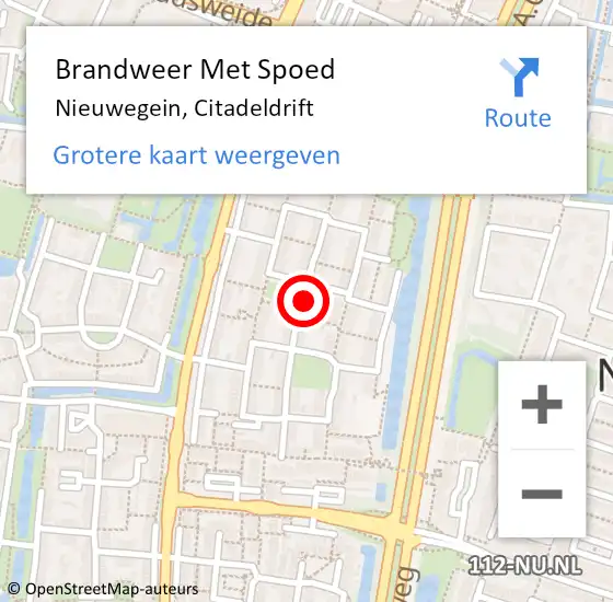 Locatie op kaart van de 112 melding: Brandweer Met Spoed Naar Nieuwegein, Citadeldrift op 13 december 2024 15:40