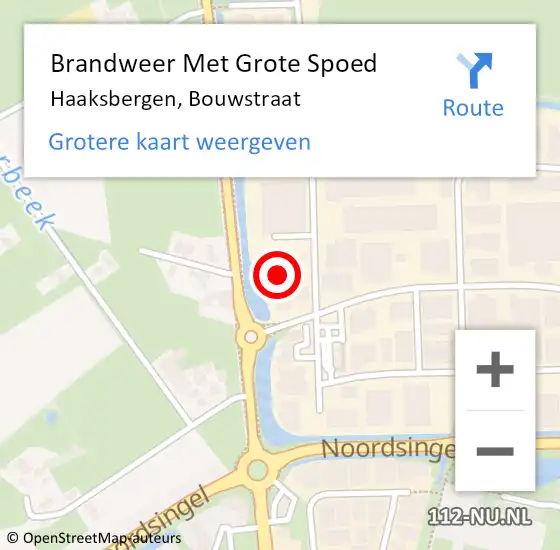 Locatie op kaart van de 112 melding: Brandweer Met Grote Spoed Naar Haaksbergen, Bouwstraat op 13 december 2024 17:19