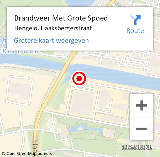 Locatie op kaart van de 112 melding: Brandweer Met Grote Spoed Naar Hengelo, Haaksbergerstraat op 13 december 2024 18:39