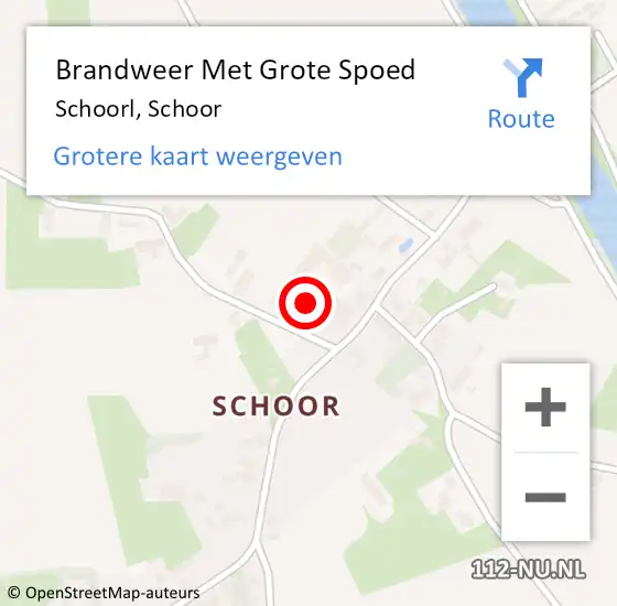 Locatie op kaart van de 112 melding: Brandweer Met Grote Spoed Naar Schoorl, Schoor op 13 december 2024 20:04