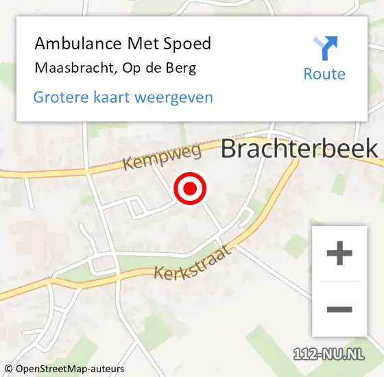 Locatie op kaart van de 112 melding: Ambulance Met Spoed Naar Maasbracht, Op de Berg op 13 december 2024 20:18