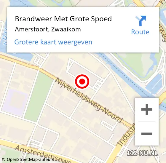 Locatie op kaart van de 112 melding: Brandweer Met Grote Spoed Naar Amersfoort, Zwaaikom op 13 december 2024 21:27