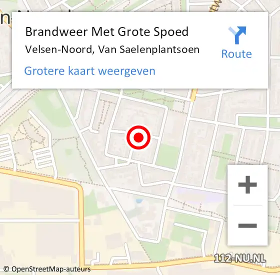 Locatie op kaart van de 112 melding: Brandweer Met Grote Spoed Naar Velsen-Noord, Van Saelenplantsoen op 13 december 2024 22:23