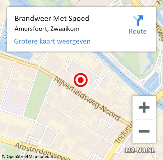 Locatie op kaart van de 112 melding: Brandweer Met Spoed Naar Amersfoort, Zwaaikom op 13 december 2024 22:26