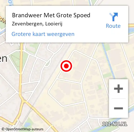 Locatie op kaart van de 112 melding: Brandweer Met Grote Spoed Naar Zevenbergen, Looierij op 14 december 2024 02:08