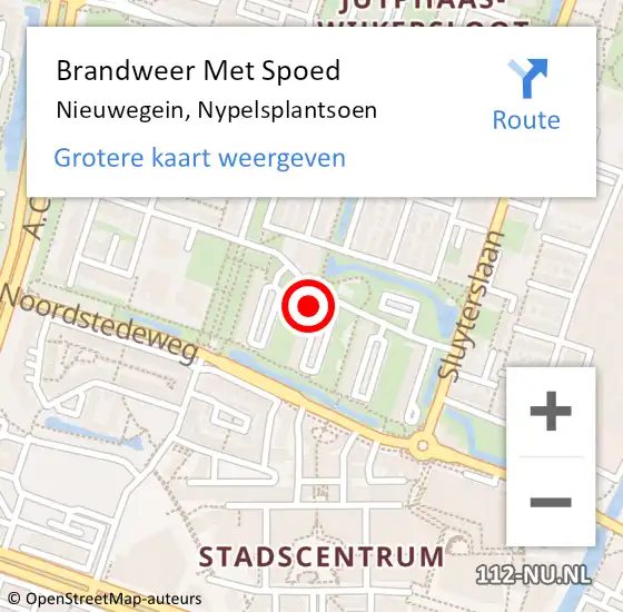 Locatie op kaart van de 112 melding: Brandweer Met Spoed Naar Nieuwegein, Nypelsplantsoen op 14 december 2024 09:47