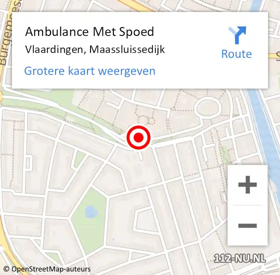 Locatie op kaart van de 112 melding: Ambulance Met Spoed Naar Vlaardingen, Maassluissedijk op 14 december 2024 14:26