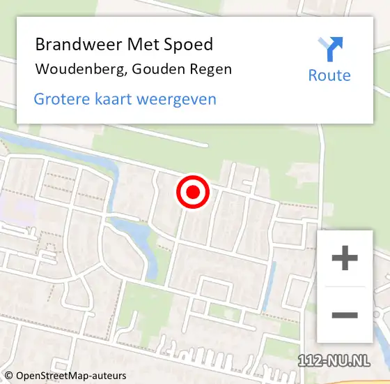 Locatie op kaart van de 112 melding: Brandweer Met Spoed Naar Woudenberg, Gouden Regen op 14 december 2024 17:57