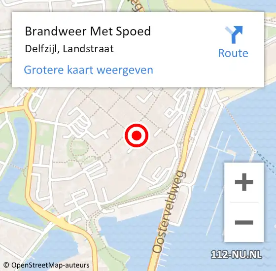 Locatie op kaart van de 112 melding: Brandweer Met Spoed Naar Delfzijl, Landstraat op 14 december 2024 20:21