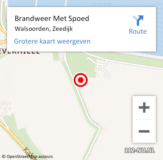 Locatie op kaart van de 112 melding: Brandweer Met Spoed Naar Walsoorden, Zeedijk op 14 december 2024 21:24