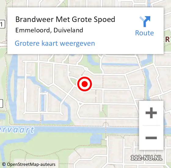 Locatie op kaart van de 112 melding: Brandweer Met Grote Spoed Naar Emmeloord, Duiveland op 14 december 2024 23:43