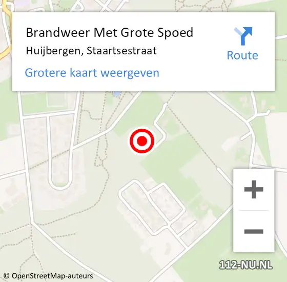 Locatie op kaart van de 112 melding: Brandweer Met Grote Spoed Naar Huijbergen, Staartsestraat op 15 december 2024 11:32