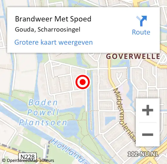 Locatie op kaart van de 112 melding: Brandweer Met Spoed Naar Renkum, Scharroosingel op 15 december 2024 14:52