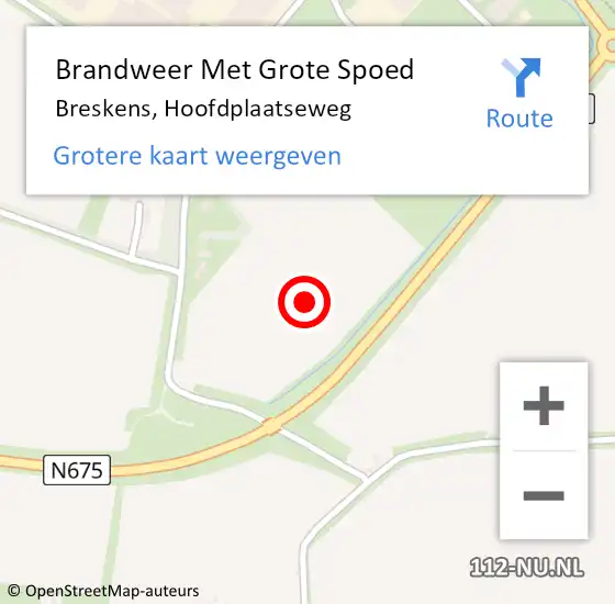 Locatie op kaart van de 112 melding: Brandweer Met Grote Spoed Naar Breskens, Hoofdplaatseweg op 15 december 2024 16:31