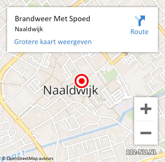 Locatie op kaart van de 112 melding: Brandweer Met Spoed Naar Naaldwijk op 15 december 2024 16:49