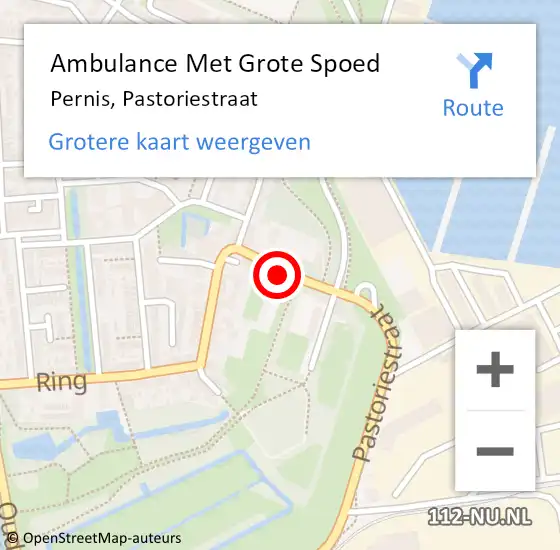 Locatie op kaart van de 112 melding: Ambulance Met Grote Spoed Naar Pernis, Pastoriestraat op 15 december 2024 17:51