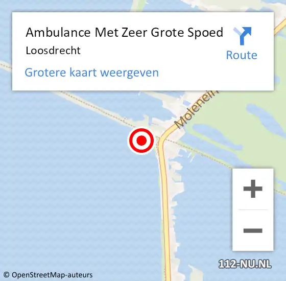 Locatie op kaart van de 112 melding: Ambulance Met Zeer Grote Spoed Naar Loosdrecht op 15 december 2024 18:51