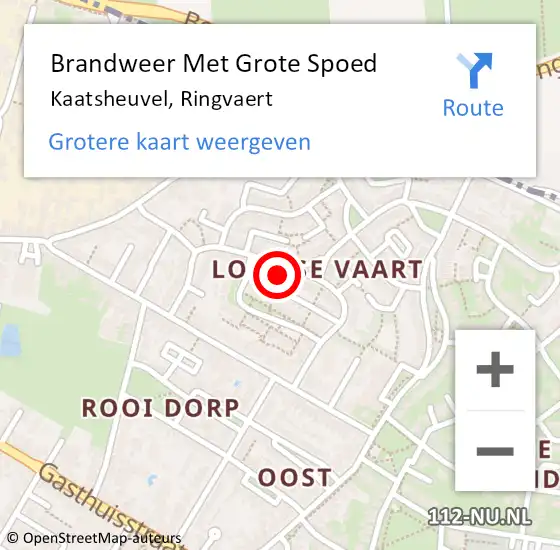 Locatie op kaart van de 112 melding: Brandweer Met Grote Spoed Naar Kaatsheuvel, Ringvaert op 15 december 2024 21:41