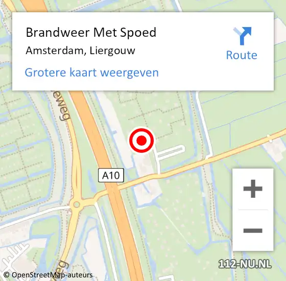 Locatie op kaart van de 112 melding: Brandweer Met Spoed Naar Amsterdam, Liergouw op 15 december 2024 21:54