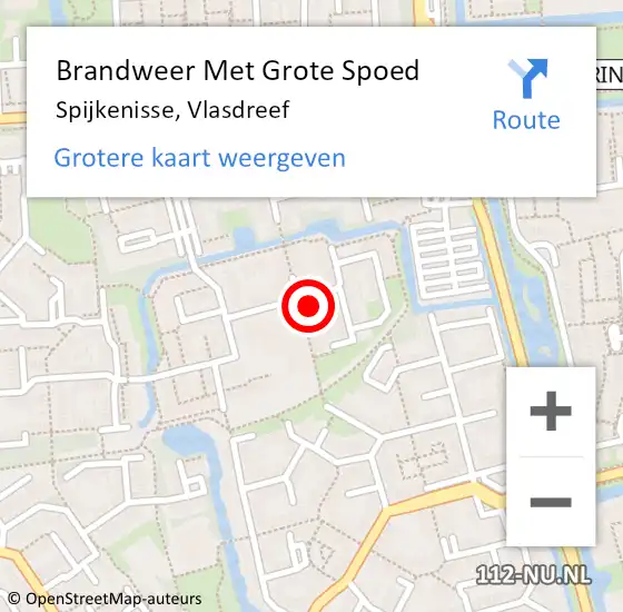 Locatie op kaart van de 112 melding: Brandweer Met Grote Spoed Naar Spijkenisse, Vlasdreef op 15 december 2024 22:08