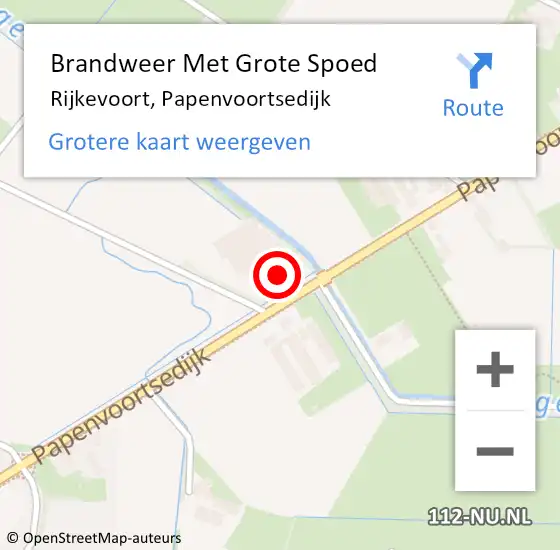 Locatie op kaart van de 112 melding: Brandweer Met Grote Spoed Naar Rijkevoort, Papenvoortsedijk op 16 december 2024 10:09