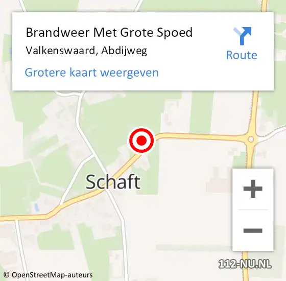 Locatie op kaart van de 112 melding: Brandweer Met Grote Spoed Naar Valkenswaard, Abdijweg op 16 december 2024 13:26