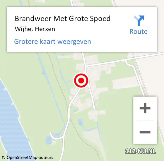 Locatie op kaart van de 112 melding: Brandweer Met Grote Spoed Naar Wijhe, Herxen op 16 december 2024 16:14