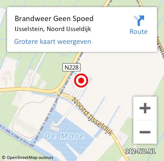 Locatie op kaart van de 112 melding: Brandweer Geen Spoed Naar IJsselstein, Noord IJsseldijk op 16 december 2024 17:15