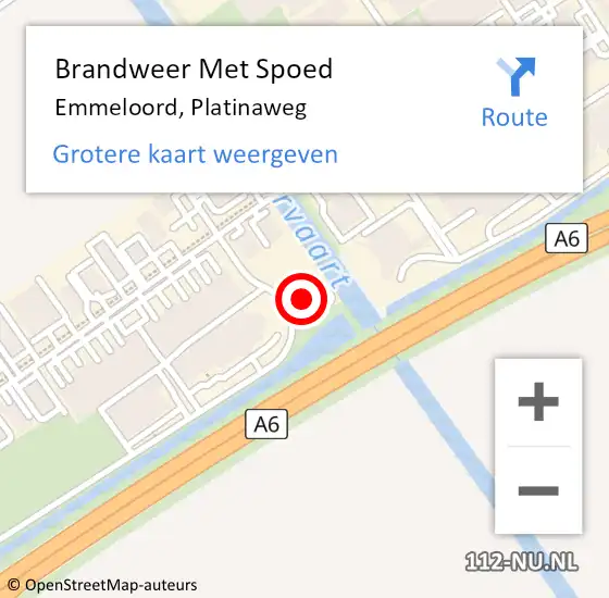 Locatie op kaart van de 112 melding: Brandweer Met Spoed Naar Emmeloord, Platinaweg op 17 december 2024 02:33