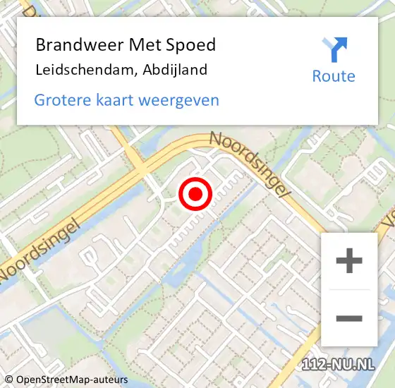 Locatie op kaart van de 112 melding: Brandweer Met Spoed Naar Leidschendam, Abdijland op 17 december 2024 05:35