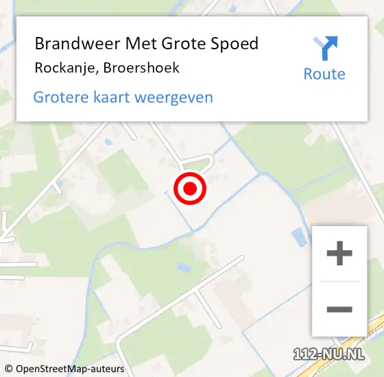 Locatie op kaart van de 112 melding: Brandweer Met Grote Spoed Naar Rockanje, Broershoek op 17 december 2024 10:45