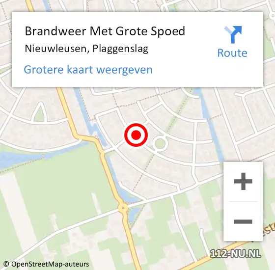 Locatie op kaart van de 112 melding: Brandweer Met Grote Spoed Naar Nieuwleusen, Plaggenslag op 17 december 2024 14:40